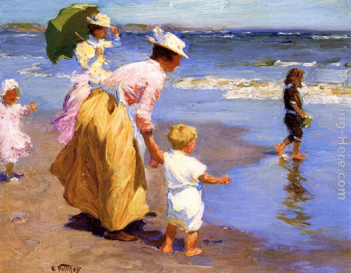 At the Beach painting - Edward Potthast At the Beach art painting